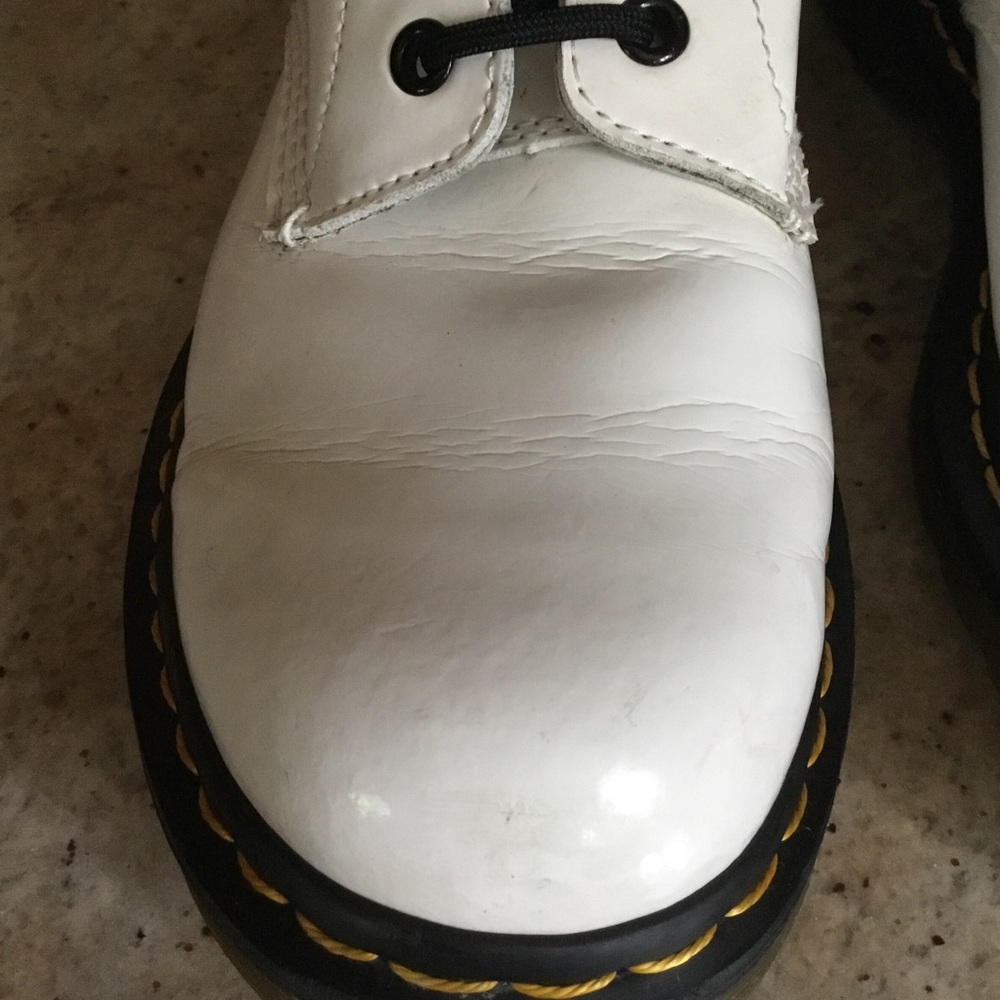 Dr. Martens 1460 White Patent Leather Combat Boots AS IS - Picture 5 of 16